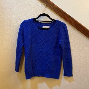 3/4 sleeve blue Loft sweater